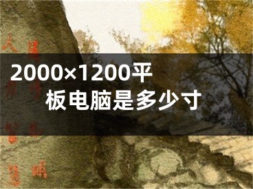 2000×1200平板电脑是多少寸