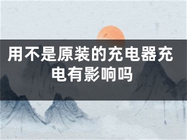 用不是原装的充电器充电有影响吗