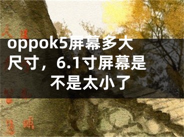 oppok5屏幕多大尺寸，6.1寸屏幕是不是太小了