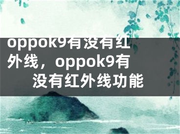 oppok9有没有红外线，oppok9有没有红外线功能