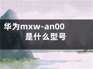 华为mxw-an00是什么型号