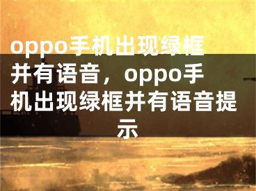 oppo手机出现绿框并有语音，oppo手机出现绿框并有语音提示