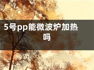 5号pp能微波炉加热吗