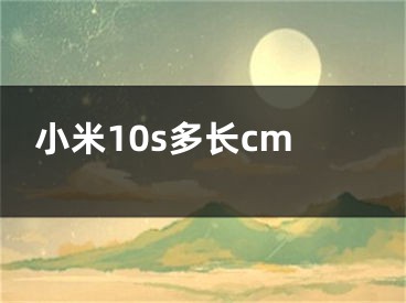 小米10s多长cm