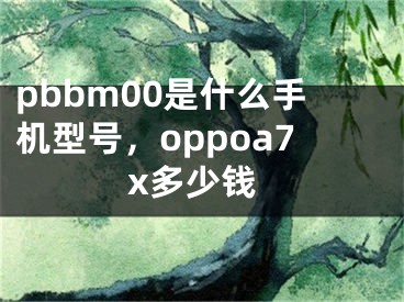 pbbm00是什么手机型号，oppoa7x多少钱