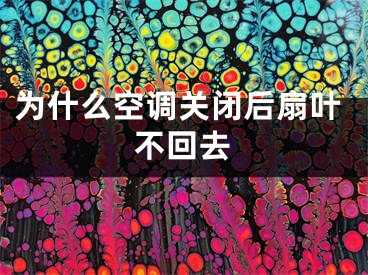 为什么空调关闭后扇叶不回去