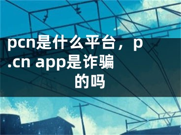pcn是什么平台，p.cn app是诈骗的吗