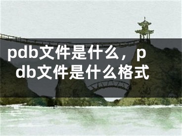 pdb文件是什么，pdb文件是什么格式