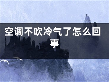 空调不吹冷气了怎么回事