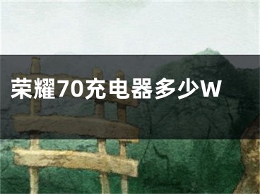 荣耀70充电器多少W