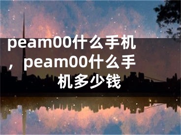 peam00什么手机，peam00什么手机多少钱