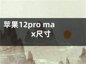 苹果12pro max尺寸