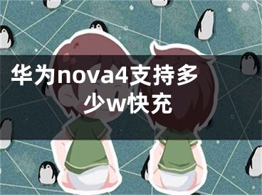 华为nova4支持多少w快充