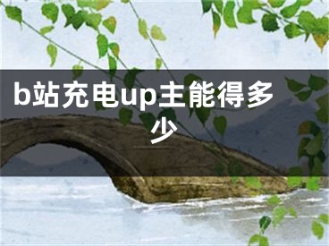 b站充电up主能得多少