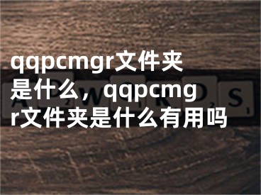 qqpcmgr文件夹是什么，qqpcmgr文件夹是什么有用吗 