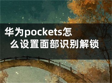 华为pockets怎么设置面部识别解锁