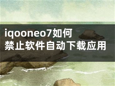 iqooneo7如何禁止软件自动下载应用