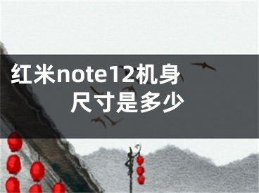 红米note12机身尺寸是多少