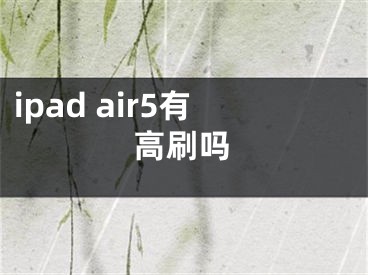 ipad air5有高刷吗