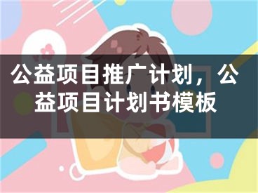 公益项目推广计划，公益项目计划书模板