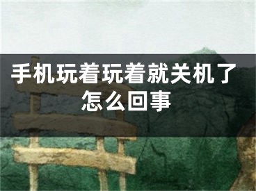 手机玩着玩着就关机了怎么回事
