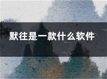 默往是一款什么软件