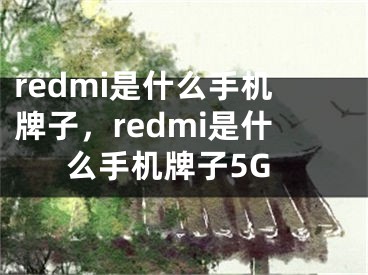 redmi是什么手机牌子，redmi是什么手机牌子5G