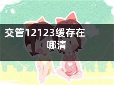 交管12123缓存在哪清