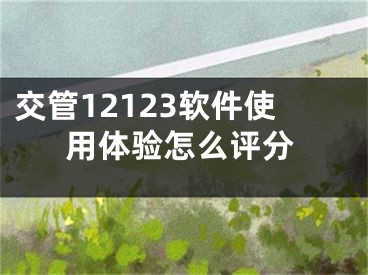 交管12123软件使用体验怎么评分