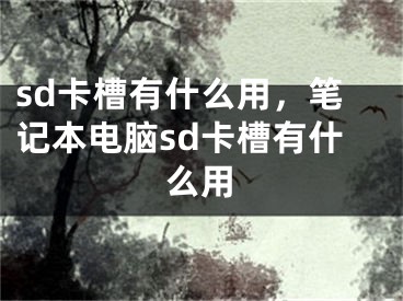 sd卡槽有什么用，笔记本电脑sd卡槽有什么用