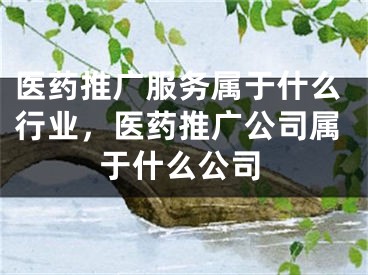 医药推广服务属于什么行业，医药推广公司属于什么公司