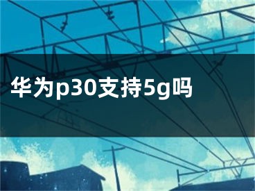 华为p30支持5g吗