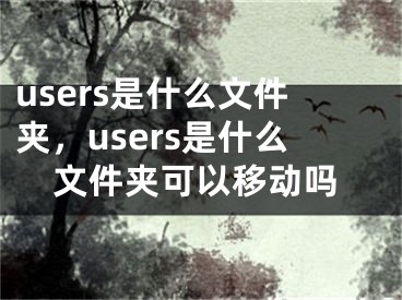 users是什么文件夹，users是什么文件夹可以移动吗