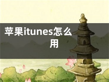 苹果itunes怎么用