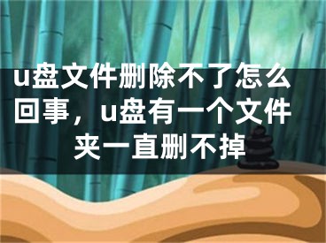 u盘文件删除不了怎么回事，u盘有一个文件夹一直删不掉