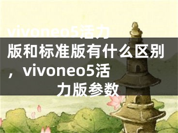 vivoneo5活力版和标准版有什么区别，vivoneo5活力版参数