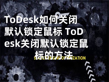 ToDesk如何关闭默认锁定鼠标 ToDesk关闭默认锁定鼠标的方法