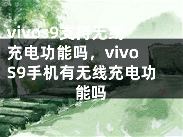 vivos9支持无线充电功能吗，vivoS9手机有无线充电功能吗