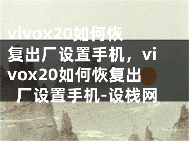 vivox20如何恢复出厂设置手机，vivox20如何恢复出厂设置手机-设栈网