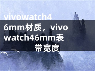 vivowatch46mm材质，vivowatch46mm表带宽度