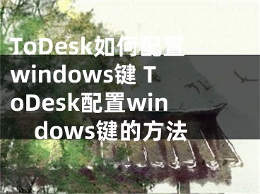 ToDesk如何配置windows键 ToDesk配置windows键的方法