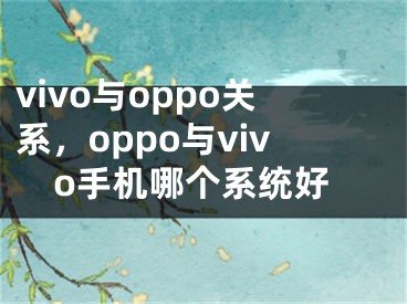 vivo与oppo关系，oppo与vivo手机哪个系统好