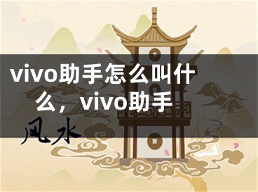 vivo助手怎么叫什么，vivo助手