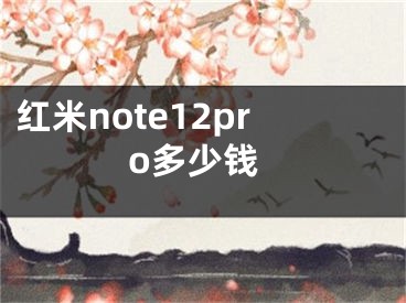 红米note12pro多少钱