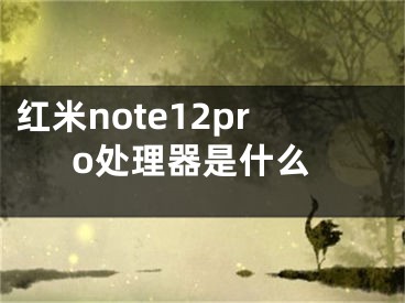 红米note12pro处理器是什么