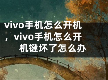 vivo手机怎么开机，vivo手机怎么开机键坏了怎么办