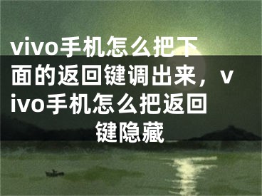 vivo手机怎么把下面的返回键调出来，vivo手机怎么把返回键隐藏