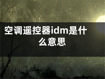 空调遥控器idm是什么意思