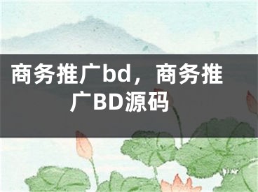 商务推广bd，商务推广BD源码