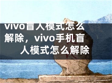 vivo盲人模式怎么解除，vivo手机盲人模式怎么解除